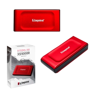 Disco Duro Solido SSD externo 1Tb Kingston XS1000 USB 3.2 Gen 2 Tipo-C, Color Rojo